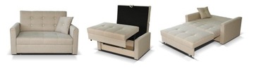фото ориг. №11, Great sofa viva 4 puff seat with a container 1 pockets dark gray weaving