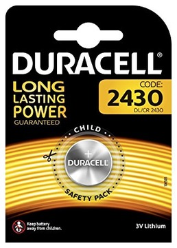 DURACELL 1 Литиевая батарея CR2430 LITHIUM 3V DL2430