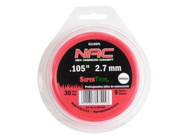 ŻYŁKA TNĄCA DO KOS NAC SU105PL 2.7 MM 9 MB OKRĄGŁA