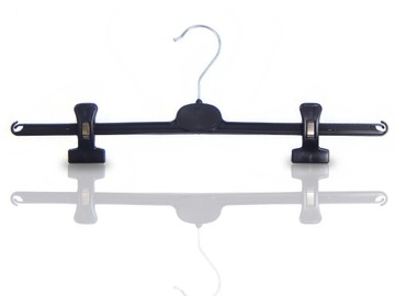 WIESZAKI ODZIEŻOWE KLAMROWE CZARNE 100 szt.