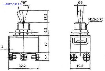 ВЫКЛЮЧАТЕЛЬ KN3(C)202A 10A 250В ВКЛ-ВКЛ 6контакт