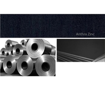 Blacha tytan cynk patyna VmZinc Anthra gr 0,65mm arkusze 1x2m WYSYŁKA RULON