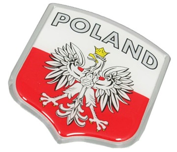 NAKLEJKA EMBLEMAT ŻYWICOWANY POLSKA GODŁO POLAND