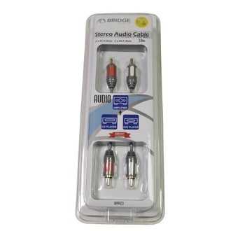 KABEL PRZEWÓD AUDIO 2xRCA-2xRCA CINCH PREMIUM 3,0m