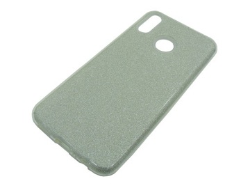 ETUI Guma BROKAT HQ do Honor 8X JSN-AL00 SREBRNY Case Pokrowiec