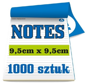 NOTESY bloczki reklamowe - 9,5 x 9,5 cm - 1000 szt