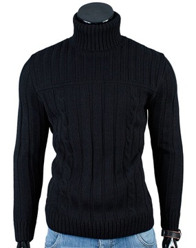 Gruby GOLF Sweter MA22 Czarny__XL_PRODUKT_PL