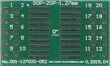 SO20,SOP20,SOIC20 1.27mm na 2xIDC2x5.