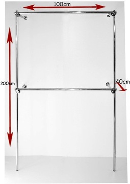 ПОЛКА ДЛЯ ВЕШАЛКИ ДЛЯ ОДЕЖДЫ 1х2м ПОДСТАВКА ДЛЯ ТРУБ c1