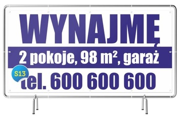 Solidny Baner 2x1m Wynajmę DOM/Działkę/Mieszkanie