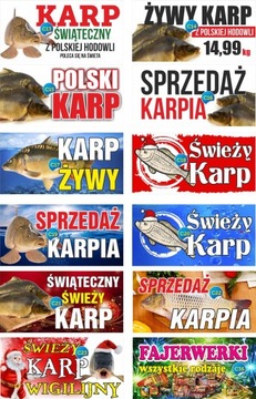 Рекламный баннер - Карп Рождественская РЕКЛАМА 200х100см