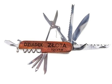 SCYZORYK MULTITOOL Z GRAWEREM DLA DZIADKA PREZENT