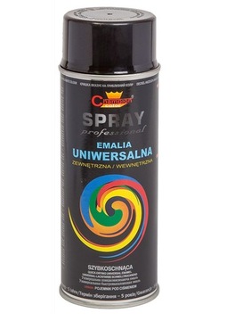 FARBA SPRAY EMALIA UNIWERSALNA 400ml CZARNY POŁYSK RAL 9017