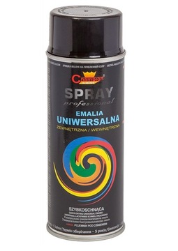 FARBA SPRAY EMALIA UNIWERSALNA 400ml CZARNY POŁYSK RAL 9017