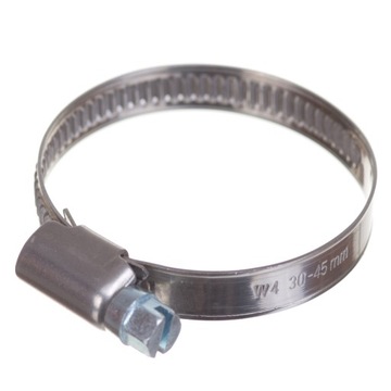 Opaski zaciskowe ślimakowe W4 nierdzewna 30-45 mm