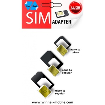 Adaptery Adapter do karty Nano - Micro SIM - SIM