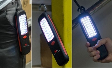 СВЕТИЛЬНИК ДЛЯ МАСТЕРСКОЙ С КРЮКОМ 24LED, ПРОЧНЫЙ ГАРАЖНЫЙ СВЕТИЛЬНИК