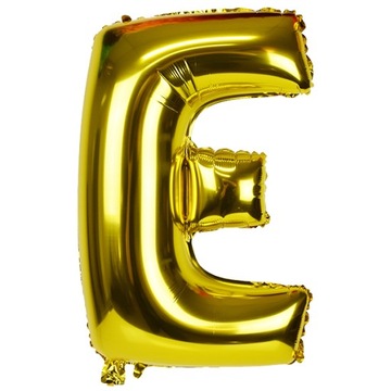 Balony Foliowe Literki Litery Złota Balon Litera E