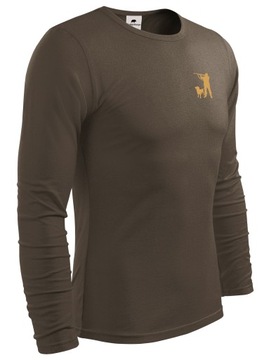 Hnedé tričko s poľovníckym motívom BAVLNA 160g