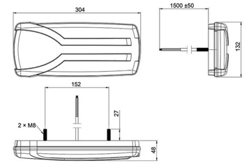 Lampy tylne Skrzynia Kontener Laweta Pomoc Lampa tył led 12/24V Zestaw