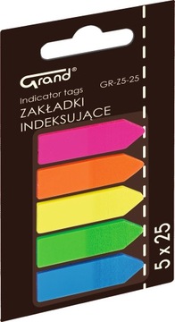 Zakładki indeksujące plastikowe Grand B6 125 sztuk