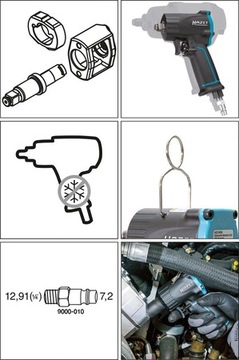 HAZET 9012M Пневматический ударный гайковерт 1/2 1100 Нм