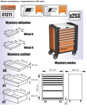 CORONA RICHMANN C1271 ШКАФ НА ТЕЛЕЖКЕ ДЛЯ ИНСТРУМЕНТОВ