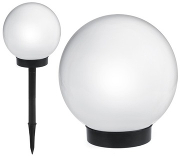 Ogrodowa lampa LED solarna duża MLECZNA KULA 15cm IP44 GreenBlue GB121