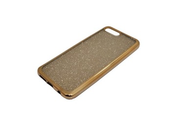 ETUI Guma GLOSSY HQ do Honor 10 COL-L29 ZŁOTY Case Pokrowiec