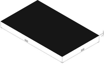 Płyta gumowa olejoodporna guma NBR 1x300x500 mm