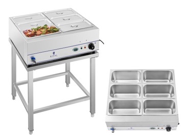 Водонагреватель Royal Catering Bain-marie на стальном основании 6 x GN 1/3 200