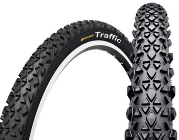 Покрышка CONTINENTAL TRAFFIC II MTB 26x1,9 черная проволока 820г