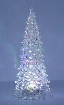 ŚWIECĄCA CHOINKA LED OZDOBA ŚWIĄTECZNA wys.27,5cm