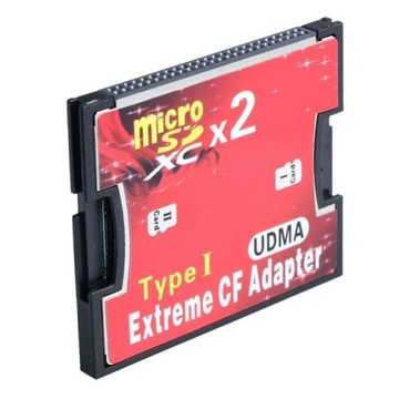 Adapter 2x MicroSD do CF Type I Dual 2 karty