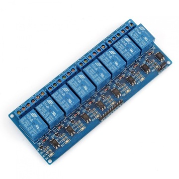 MODUŁ 8 KANAŁOWY PRZEKAŹNIK 5V 10A ARDUINO AVR FV2