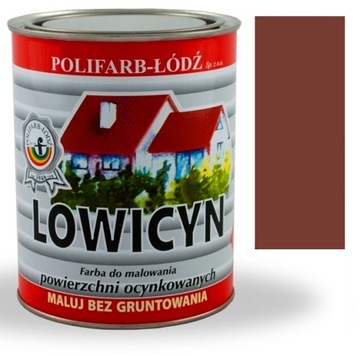 Lowicyn farba na ocynk BRĄZOWA RAL8016 MAT 5L