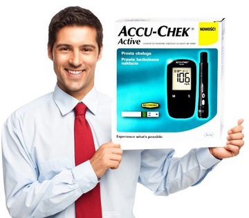 GLUKOMETR ACCU-CHEK ACTIVE + PASKI TESTOWE