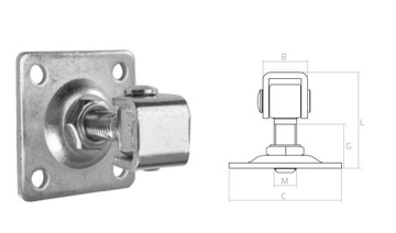 Регулируемая петля M16 для ворот и калитки