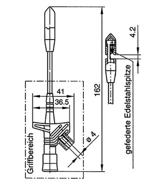 ИЗМЕРИТЕЛЬНЫЙ ЗАХВАТ HIRSCHMANN, ИЗОЛИРОВАННЫЙ, КРАСНЫЙ