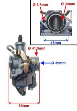 KINGWAY BASHAN ROMET LONCIN QUAD ATV 200 250 Карбюратор PZ30 С насосом всасывания