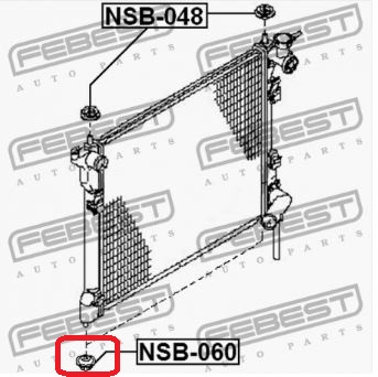 ULOŽENÍ CHLADIČŮ SPODEK NISSAN X-TRAIL 2007-2013