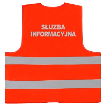 KAMIZELKA BHP ODBLASKOWA SŁUŻBA INFORMACYJNA - 4XL