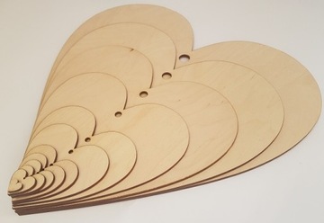 ДЕРЕВЯННОЕ СЕРДЦЕ 5х5 см 100 шт. ДЕКУПАЖНЫЕ СКРАПКИ.