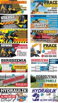 Baner Reklama - Usługi brukarskie 2,5x1,25m Szyld