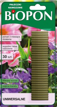 PAŁECZKI NAWOZOWE UNIWERSALNE-BIOPON 30SZT