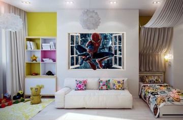 НАСТЕННЫЕ НАКЛЕЙКИ Окно SPIDERMAN 41 100x65 см