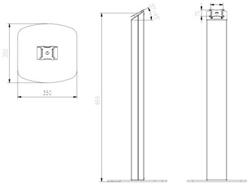 Edbak ITSV02L Подставка для планшета 10–19 футов, 5 кг