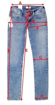 Calvin Klein Skinny jeansy rurki J30J306042 Premium Dark Rinse oryg.W33/L32