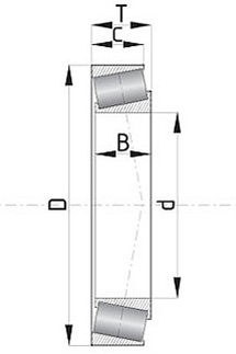 Подшипник роликовый конический 30309 45х100х27,25мм