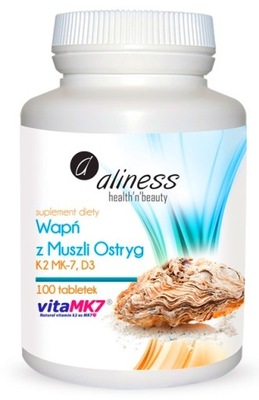 wapń z ostryg witamina K2 MK-7 D3 OSTEOPOROZA